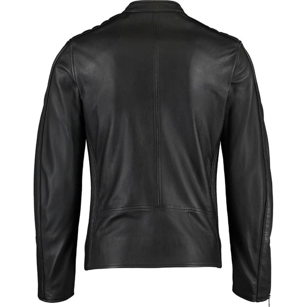 Diesel L-quad Black Sheepskin Leather Jacket