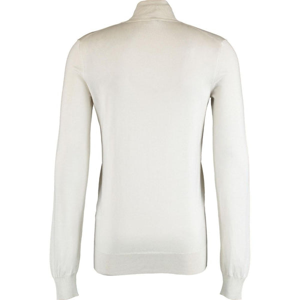 Marc Jacobs Men's Cream 100% Silk Roll Neck Jumper Made In Italy