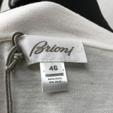Brioni Ivory Stripe Wool Blend Cardigan Made in Italy