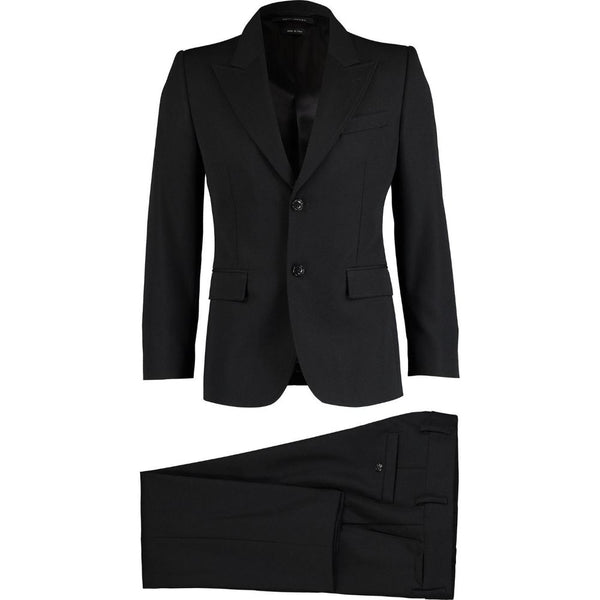 Marc Jacobs Black Slim Fit Wool Blend Two Piece Suit