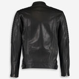 Diesel L-SHIRO Men's Black Sheepskin Panelled Leather Biker Jacket