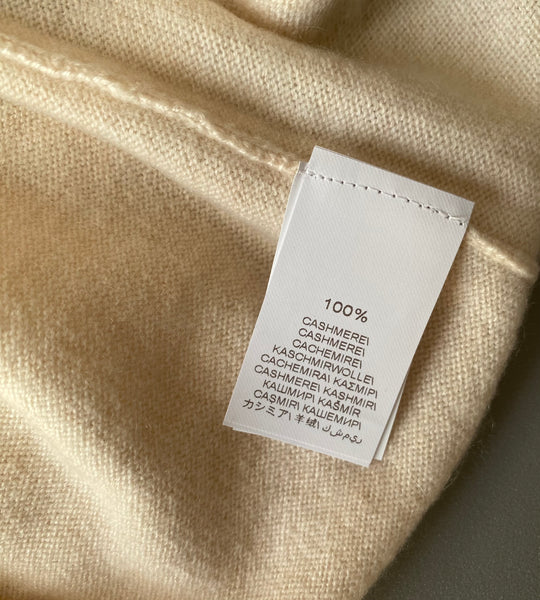 Brunello Cucinelli Women's Cream Pure Cashmere Silk Lace Cuffed Jumper Made In Italy