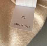 Brunello Cucinelli Women's Cream Pure Cashmere Silk Lace Cuffed Jumper Made In Italy