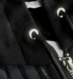 Versace Collection Men's Navy La Greca Signature Accent Zip Up Hoodie Sweatshirt