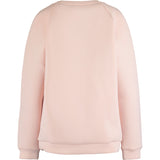 Balmain Womens Pink Pearlescent Logo Oversized Scuba Sweatshirt