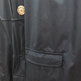 Versace Blue Lightweight Parka Coat Made in Italy