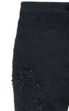 Alberta Ferretti Black Bead Embellished Slim Fit Jeans Limited Edition Made in Italy