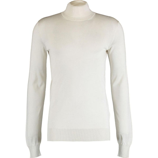 Marc Jacobs Men's Cream 100% Silk Roll Neck Jumper Made In Italy