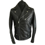 Replay Black Lamb Leather Biker Jacket Made in Italy